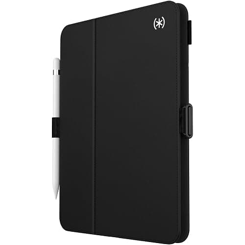Speck Case for iPad Pro 10th Generation 10.9 Inch - Drop & Camera Protection, Slim Multi Range Stand, Apple Pencil Holder - Black/Black/White - Image 1