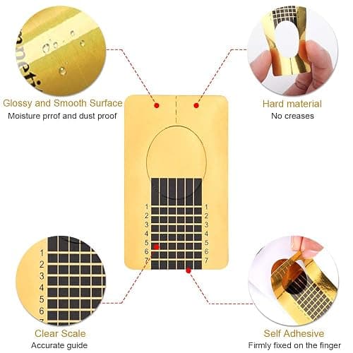 Yokilly Nail Forms for Acrylic Nails: 500PCS Poly Gel Nail Forms Guide | Gel Tips Guide for Salon Former Stickers with Numbers Marked for DIY Art thumbnail 2