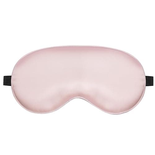 Sleep Mask, Silk Eye Mask for Sleeping with Adjustable Strap, Blindfold Eyeshade for Men & Women, Comfortable & Soft Eye Cover Eyeshade for Night Sleep (Pink) thumbnail 7