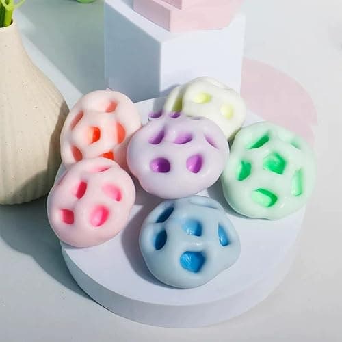 Stress Relief Sand Glutinous Balls, Mini Stress Balls Squishy Fidget Toys, Shapeable Vacuum S-tress Ball for Kids & Adults, Fun Slow Rising Squeeze Sand Stressball Sensory Reliever Pinch Toy thumbnail 7