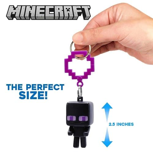 Officially Licensed Minecraft Backpack Hangers – Surprise Blind Box Figure – Durable Plastic Keychain Accessory for Backpack, Lunchbox, Gifts – Ages 3+ (Series 1) thumbnail 6