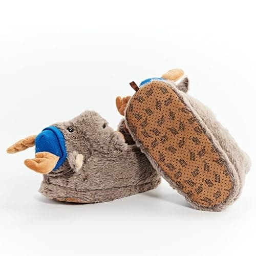 ooohyeah Women's Animal Plush Slippers | Cute Cozy Fuzzy House Shoes, Non-Slip Sole, Warm Indoor Bedroom Shoes for Home, Gift Choice thumbnail 2