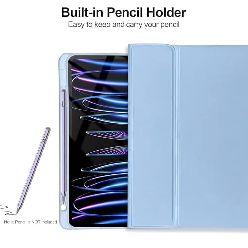 CC Store for iPad Pro 11 inch Case with Keyboard(4th /3rd /2nd /1st Gen),Keyboard for New iPad Air 11 inch (M2/M3),Air 5th/4th Gen Case with Detachable Bluetooth Key-Board and Pencil Holder (Blue) thumbnail 4