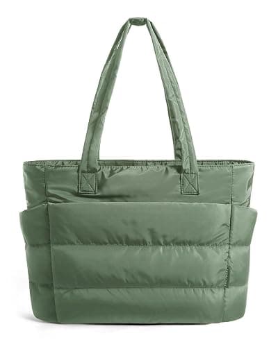 BAGSMART Tote Bag for Women, Lightweight Puffy Tote Bag with Compartments Shoulder Bag Handbag for Travel, Work, Gym | Lightweight - Image 1