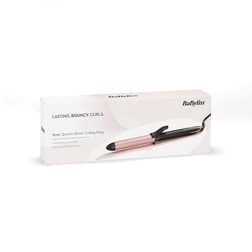 BaByliss Rose-Quartz 25mm Curling Tong - Hair Curler for Natural Waves and Curls, Ceramic, 6 Heat Settings 160°C to 210°C, Pink & Black, C451U thumbnail 8