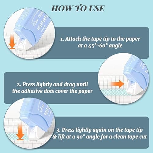 Flintronic 5 Pcs Scotch Double Face, 6M*6mm Rouleau de Colle, Colle à Ruban Adhésif, Propre, Portable, Ruban Cadeau Emballage, Roller Colles pour Scrapbooking, Papier Cadeau, Album Photo, École,Bureau thumbnail 6
