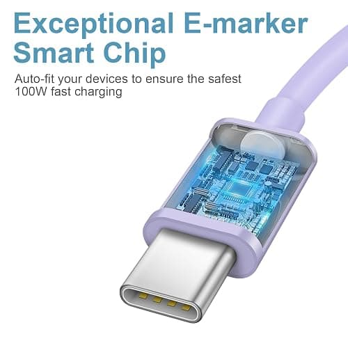 iPhone 17 16 15 Charegr Fast Charging Type C Chargers USB C Charger Block iPhone Air Chargers with 2 Pack 6FT Cable for iPhone 17/17 Plus/17 Pro Max/16/16 Plus/16 Pro Max/15 Pro Max/iPad Pro(Purple) thumbnail 2
