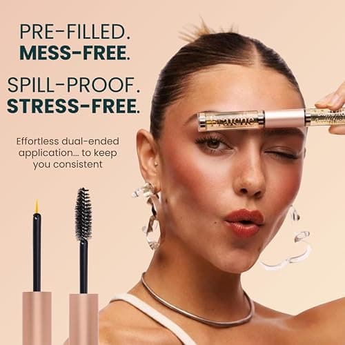 USDA Organic Castor Oil Lash Serum - Premium All Natural Cold Pressed Castor Oil Eyelash Growth Serum with Mascara Tube - Eyelash Treatment and Conditioner - For Thicker and Fuller Lashes thumbnail 4