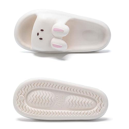 Cute Cartoon Rabbit Bath Slippers - Soft Bottom Indoor Home Slippers for Women, Comfy House Shoes for Bathroom thumbnail 4