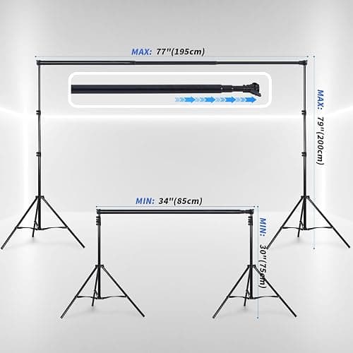 Niyanghome Classroom Puppet Stage, Puppet Show Theater with 2 Tripods, Cross Bar, Curtain and Carrying Bag, Portable Stage Suitable for School, Churches, and Family Shows thumbnail 3