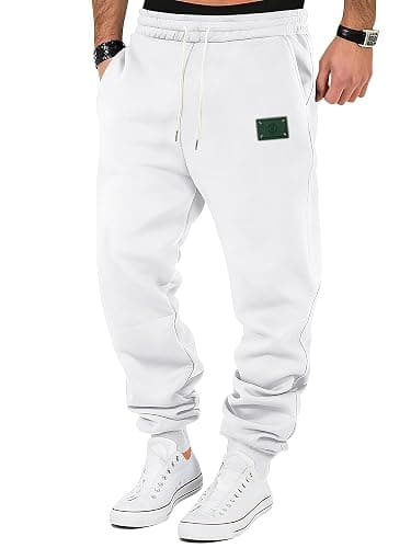 TAFLE Men's Fleece Sweatpants Warm Winter Pants Athletic Drawstring Jogger Pants with Pockets - Image 1