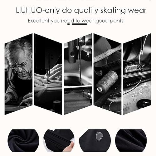 LIUHUO Figure Skating Pants Girls Fleece Practice Leggings Teens Skating Trousers thumbnail 5