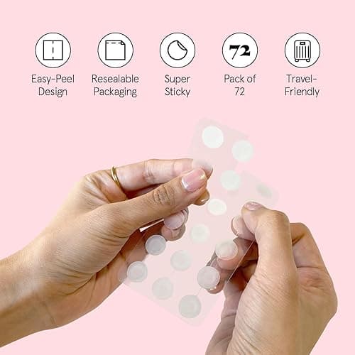 grace & stella Award Winning Pore Strip Pimple Patches for Face - Hydrocolloid Acne Patches for Shrinking Zits, Whiteheads - Spot Stickers - Dermatologist-Tested, Vegan (Invisible, 72 Count) thumbnail 9