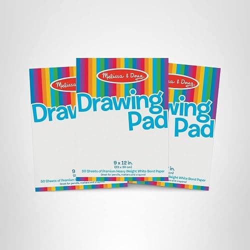 Melissa & Doug Drawing Paper, Sketch Pad, 3-Pack Bundle for Coloring, Writing or Painting (9 x 12 inches) - 50 Sheets Each, Kids Drawing Pad & Art Supplies for Kids Ages 3+ - FSC Certified thumbnail 10