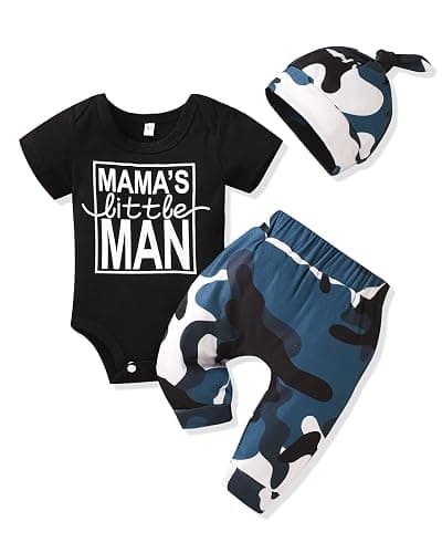 HIHA Preemie Newborn Infant Baby Boys Girls I Am New Here Bodysuit Pant Hat for Unisex Outfits - Image 1
