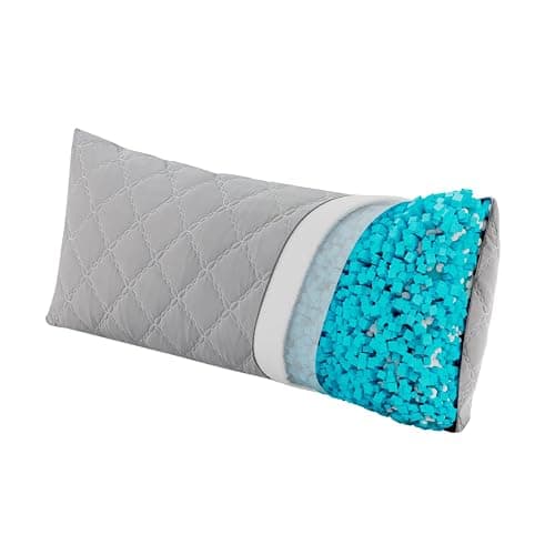 BEDELITE Cooling Body Pillow for Adults, Creative Ultra Soft Cool-Touch Quilted Nylon-Spandex Body Pillow Cover, Adjustable Memory Foam Long Pillow for Side Sleepers, Pregnancy & Back Pain(Light Grey) thumbnail 8