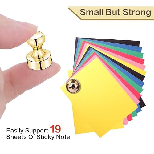 LOVIMAG Fridge Magnets 20Pcs Refrigerator Whiteboard Small Strong Magnet Classroom Kitchen Accessories Decorative Locker Set Decor Must Haves Office Calendar Refrigerador Magnetic Cute Crafts Gold thumbnail 4