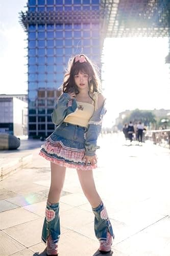Preppy Lolita Kawaii Skirts Sweet Mini Women Cute Ball Gown Denim Skirt Y2K High Waist Lace Cake Skirts thumbnail 5