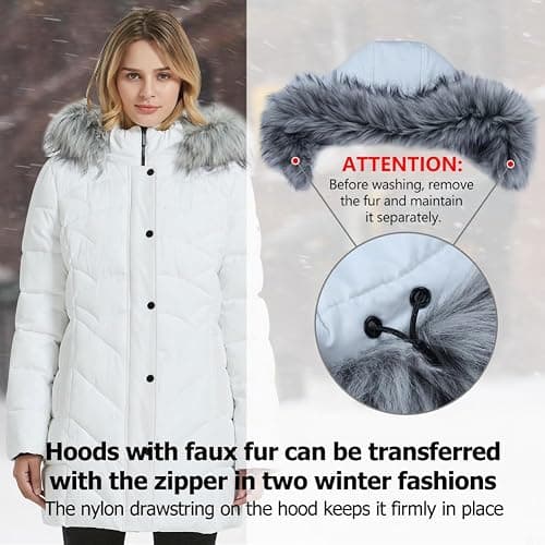 BINACL Women's Winter Warm Thicken Long Outwear Pockets Coat Parka Jacket XS-3XL thumbnail 5