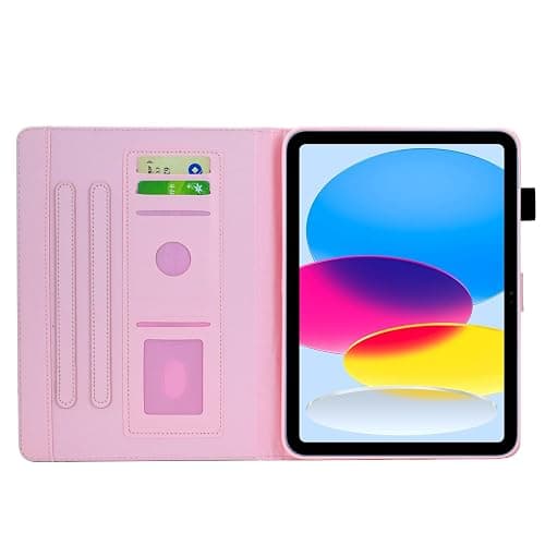 BYCeKe Case for iPad A16 11th Gen 11"/10th Gen 10.9"2025/2022,Pink NoteBook | Slim, Durable, Foldable Stand, PU Leather, Pencil Holder, Card Slot, Auto Wake，Auto Sleep thumbnail 4