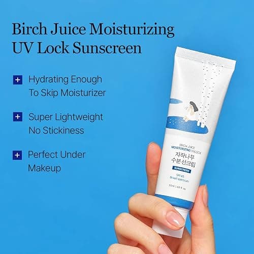 ROUND LAB Birch Juice Moisturizing UV LOCK SPF 45, 1.69 Fl Oz, Hydrating Lotion-like Lightweight Glow Sunscreen for Sensitive Skin, No White Cast, Fragrance-Free, Protector Solar, Korean Sunscreen thumbnail 2