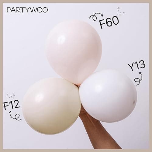 PartyWoo White Balloons 140 pcs Different Sizes of 18 12 10 5 Inch White Balloons Arch Kit Garland for Wedding Baby Shower Birthday Bridal Shower Graduation Engagement Party Decorations White-Y13 thumbnail 2