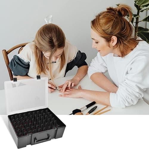ALCYON Universal Nail Polish Holder & Organizer Contains 54 Bottles for Gellen, for Beetles, for Sally Hansen, for OPI, for Essie and Other Fingernail Polish (ONLY A CASE)-Black thumbnail 7
