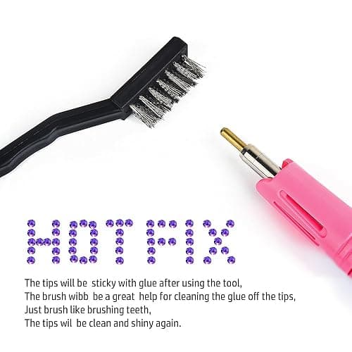 BLINGINBOX Hotfix Rhinestone Setter, Hot Fix Applicator Tool Bedazzler Kit with Rhinestones, Kit, Hot Fixed Wand for Clothes Clothing Fabric Crafts, 4000 Pcs, AB Crystal, Clear,7 Gems Sizes thumbnail 7