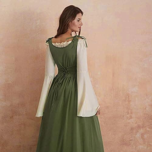 Abaowedding Womens's Medieval Renaissance Costume Cosplay Over Dress thumbnail 3