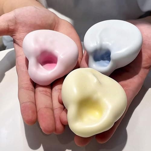 6Pcs Coconut Oil Stress Balls, Shapeable Squishy Fidget Toy for Stress Relief, Moldable Squeeze Toy for Adults Anxiety ADHD thumbnail 5