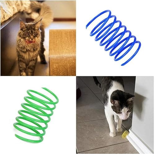 Andiker Interactive Cat Spiral Creative Spring Toy to Kill Time and Keep Fit, Sturdy and Heavy Plastic for Swatting, Biting, Hunting Kitten Toys, Colorful, 12 pcs thumbnail 7