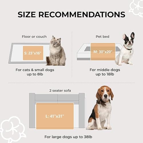 1 Pack 3 Calming Blankets Fluffy Premium Fleece Pet Blanket Soft Sherpa Throw for Dog Puppy Cat Beige Small (23" x16'') thumbnail 3