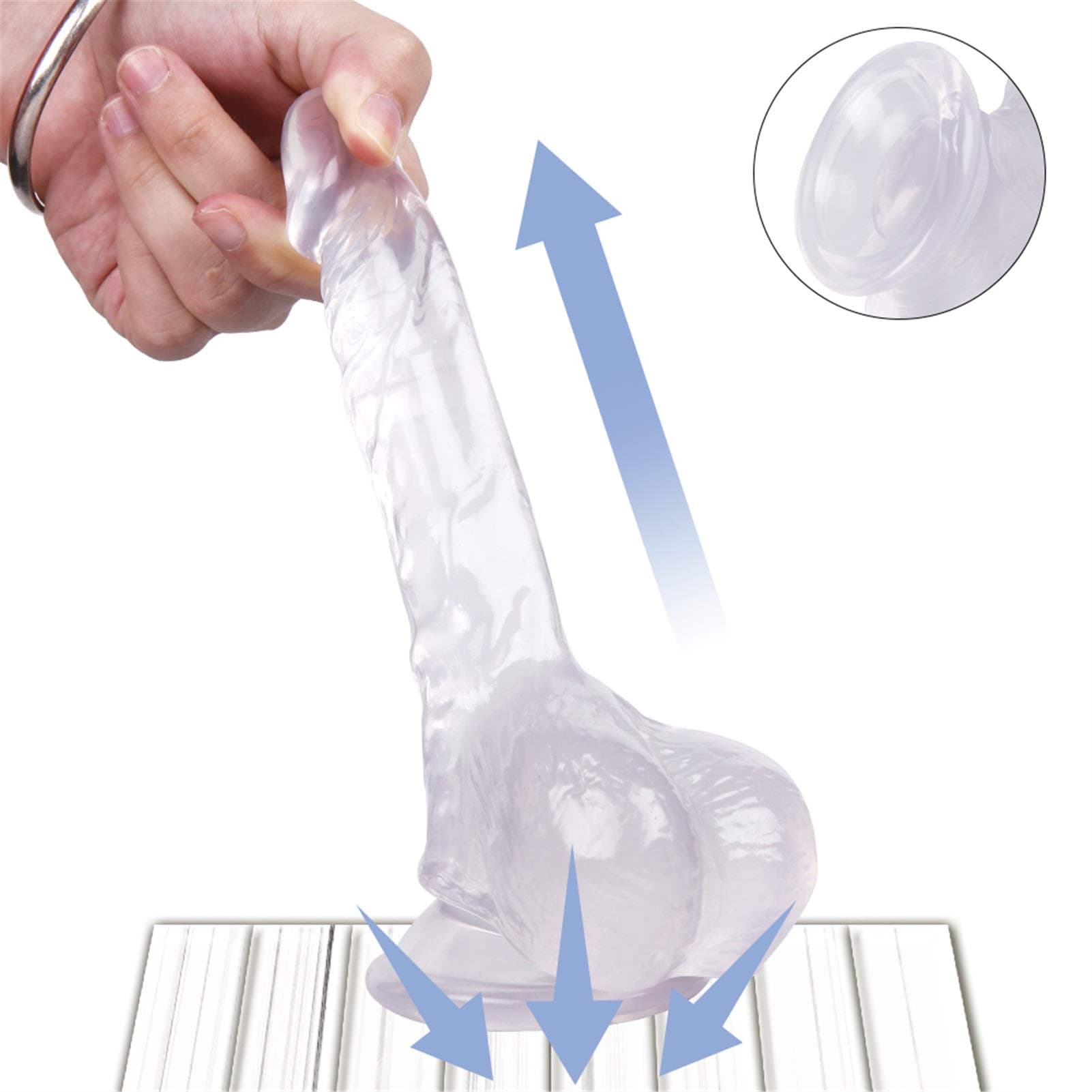 Somatosensory Smooth Decompression, No Static, High Elasticity, Perfect Size, Refreshing Experience A145789 Yrrrddxxoo (Color : Clear) thumbnail 7