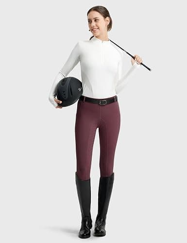 FitsT4 Sports Women's Full Seat Riding Tights Active Silicon Grip Horse Riding Tights Equestrian Breeches thumbnail 3