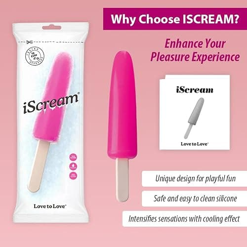 Love To Love iScream Silicone Waterproof Dildo - Innovative Freezable & Heatable Design, Ultimate Pleasure Sex Toys for Adults, Versatile Adult Toys for Couples & Singles, Premium Sex Toy thumbnail 7