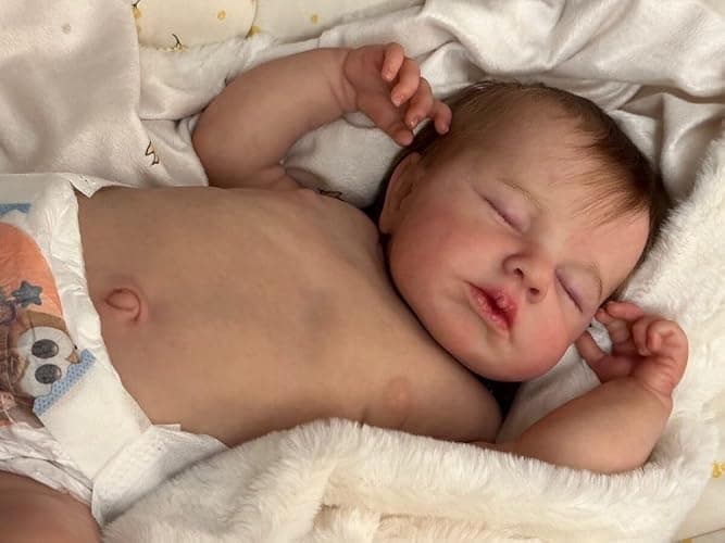 RXDOLL Sleeping Reborn Baby Dolls Silicone Vinyl Full Body Boy 20 inch Realistic Newborn Baby Dolls That Look Real Anatomically Correct Baby Doll Washable for Age 3+ thumbnail 5