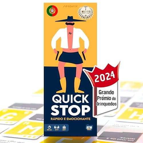Quick Stop - Jogo de Cartas Rápido e Divertido para Família e Amigos - Vencedor do Prémio do Brinquedo 2024 - Versão Moderna do Jogo Stop - Presente Original - Português thumbnail 2