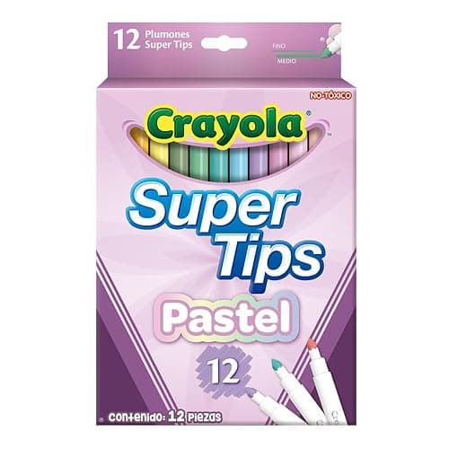 Crayola Bright Supertips Pastel Edition, Pack of 12 - Image 1