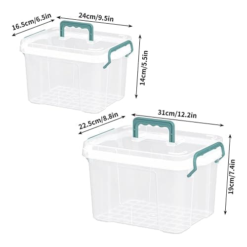 Covetree 2-Pack Clear Plastic Medicine Storage Organizer & First Aid Box – Multi-Layer Medicine Storage Box, Durable Medicine Organizer, Clear Medicine Storage Box for Home, Office & Travel thumbnail 2