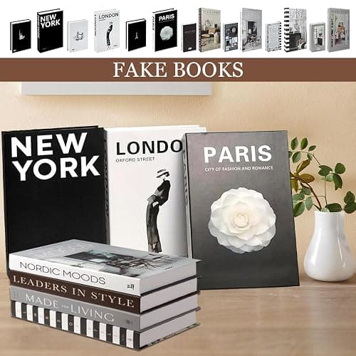 Lighterday 7 Pcs Decorative Books,Foldable Coffee Table Books Fake Books Ornaments for Shelves,Faux Books for Home Decor Coffee Table Decor Bookshelf Decor thumbnail 6