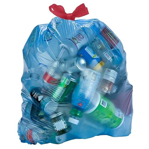 Amazon Basics Blue Recycling Trash Bags, Unscented, 13 Gallon, 60 count, Pack of 1 thumbnail 3