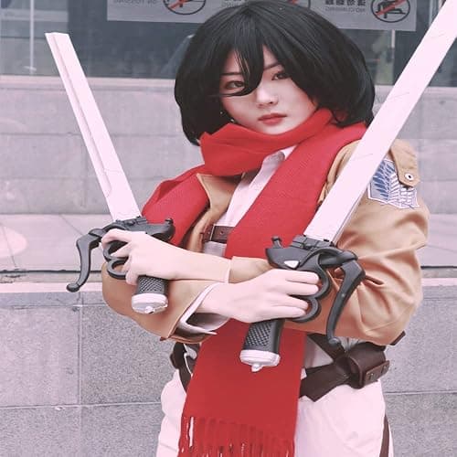 damdos Halloween Prop 2PCS 37inch Attack Foam Sword, 37inch Shingeki Cosplay Sword Kyojin Cosplay Prop Xmas Birthday Gifts (2pcs Sliver) thumbnail 6