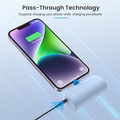 Mini Portable Charger Power Bank for iPhone,5200mAh Portable Phone Charger, Ultra-Compact PD Fast Charging Battery Pack Compatible with iPhone 14/14 Plus/Pro Max/13/12/12 Mini/11/XS/XR/X/8/7/6/6s thumbnail 6