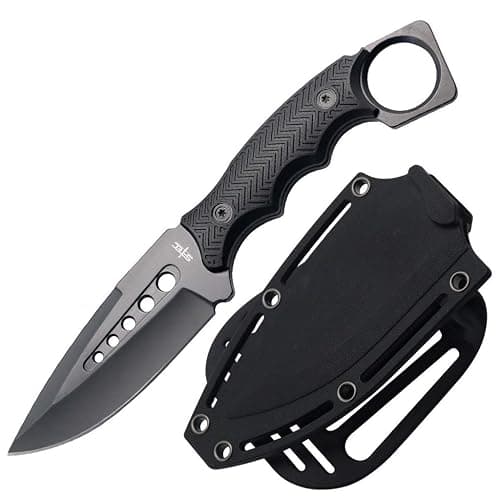 S-TEC 9" Full Tang Tactical Knife with ABS Swivel Sheath - GEN 2 - - Image 1