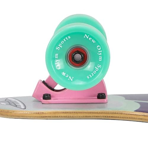 New Olym 41'' Longboard Skateboard 8 Layer Canadian Maple Drop Through Longboards for Youths Beginners thumbnail 5