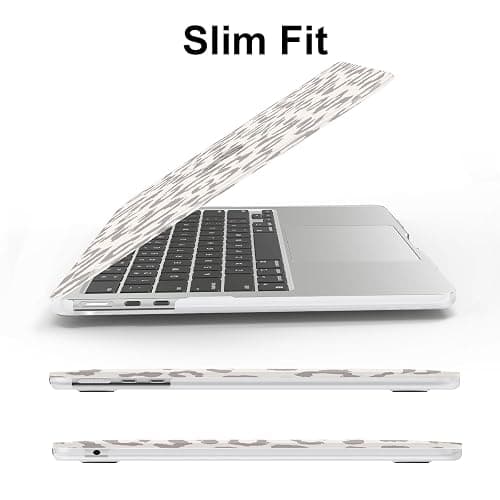 AKIT Compatible with MacBook Air 13 inch Case 2025 2024-2022 M4 M3 M2 A3240 A3113 A2681, Unique Hard Shell Laptop Case+Screen Protector+Keyboard Cover for MacBook Air 13.6 inch, Print Leopard Grey thumbnail 6