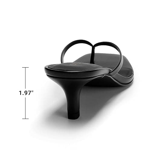 DREAM PAIRS Kitten Heels for Women Flip Flop Low Heels Square Open Toe Sandals Thong 1.96 Inch Heeled Sandals for Summer Vocation thumbnail 4