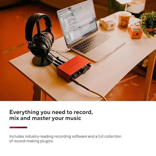 Focusrite Scarlett Solo 4th Gen USB Audio Interface, for the Guitarist, Vocalist, or Producer — High-Fidelity, Studio Quality Recording, and All the Software You Need to Record thumbnail 6