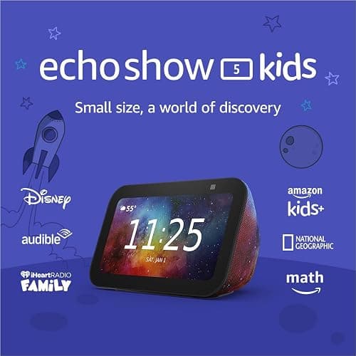 Amazon Echo Show 5 Kids (newest model), Designed for kids, Designed for Alexa+, parental controls, Includes 1 year of Amazon Kids+, Galaxy thumbnail 2