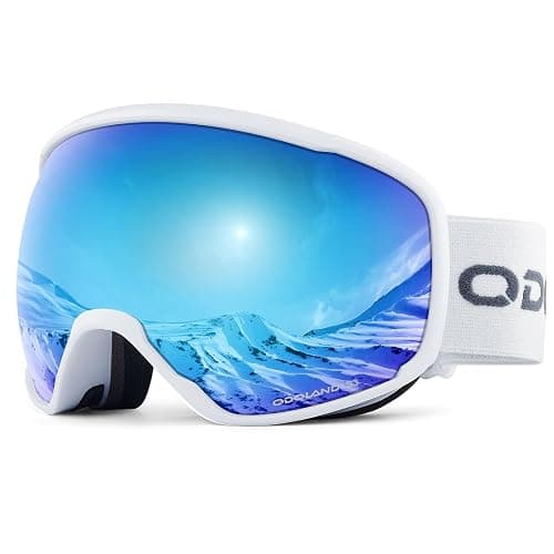 Odoland Snow Ski Goggles, OTG Snowboard Goggles for Men Women and Youth, Anti-Fog UV400 Protection and Helmet Compatible - Image 1